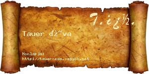 Tauer Éva névjegykártya