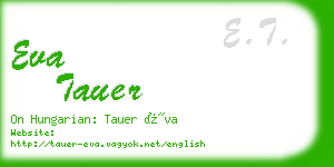eva tauer business card